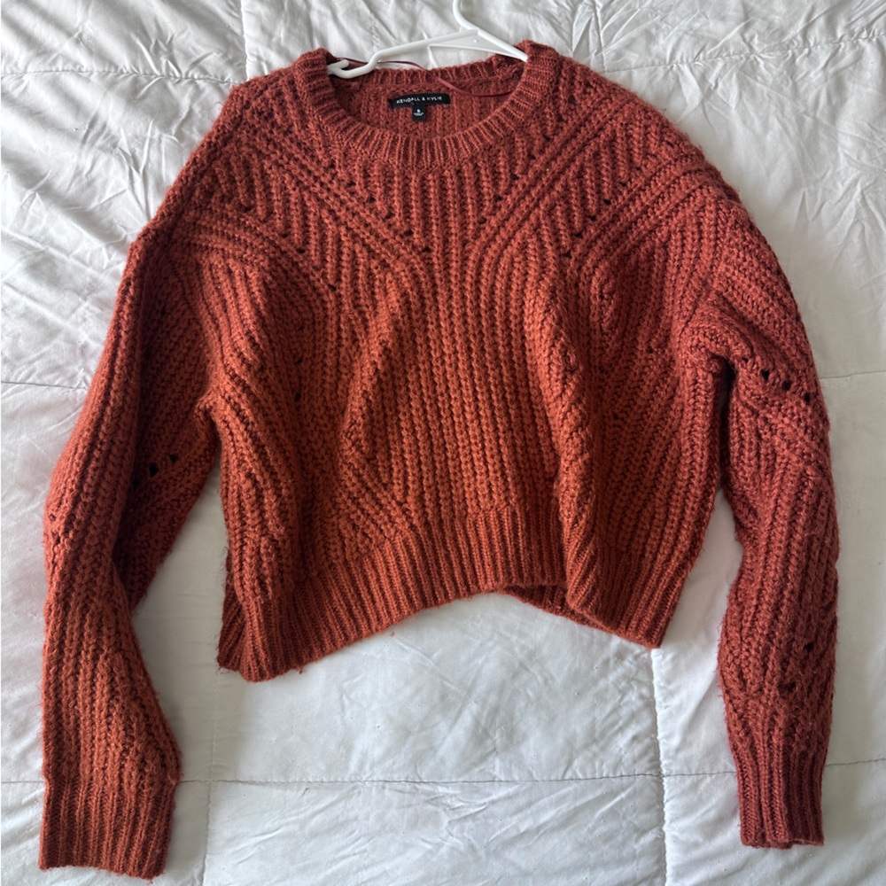 Kendall & Kylie Cropped Knit Sweater